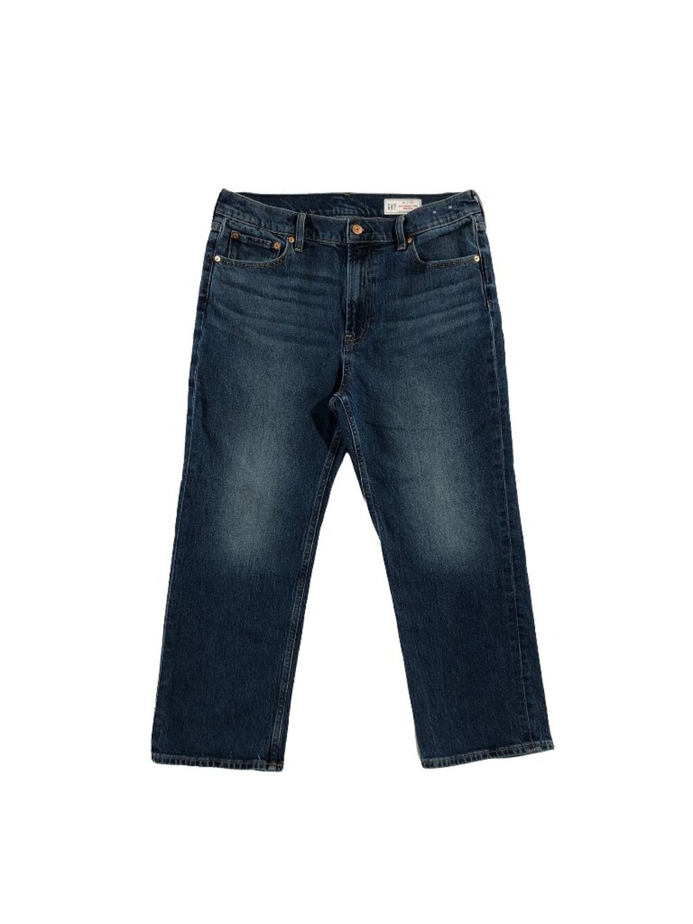 Gap Jeans Womens Size 31/12s Blue 90s Straight Crop High Rise Denim